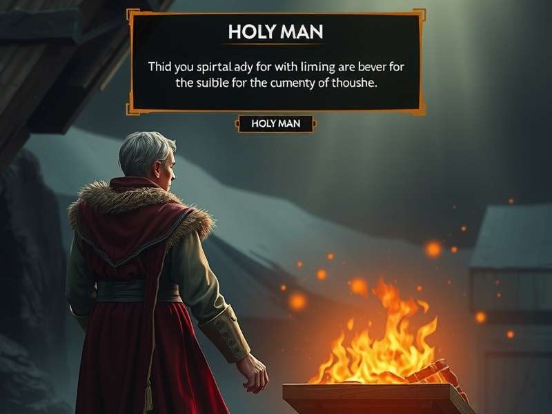 Holy Man Encounter character interaction screen